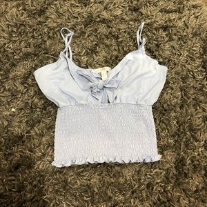 Knot front cutout fitted tank top